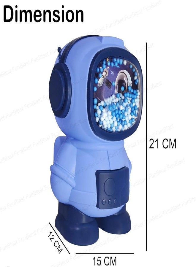 APEROL DESIGN Piggy Bank Astronaut Shaped Coin Box for Kids, Plastic Piggy Bank for Kid, Coin Box with Password Lock, Best Return Gifts for Kid (Blue) - Image 2